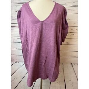 Suzanne Betro Weekend‎ Blouse Plus size 3X 3XL Womens Tunic Top Shirt NWT Purple